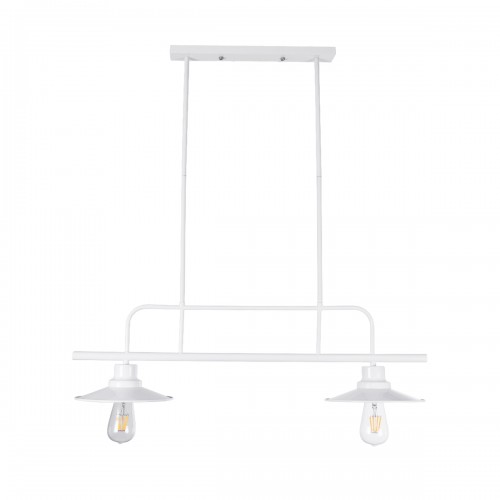 GloboStar® REGAL 01008 Vintage Industrial Φωτιστικό Οροφής Δίφωτο Λευκό Μεταλλικό Ράγα Μ67 x Π26 x Υ85cm Διακόσμηση - Φωτισμός - Χαλιά GloboStar® REGAL 01008 Vintage Industrial Φωτιστικό Οροφής Δίφωτο Λευκό Μεταλλικό Ράγα Μ67 x Π26 x Υ85cm Διακόσμηση - Φωτισμός - Χαλιά