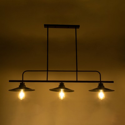 GLOBOSTAR® REGAL 01009 Vintage Φωτιστικό Οροφής με Ντουί 3 x E27 AC 220-240V IP20 - Μαύρο - Μ110 x Π26 x Υ75cm GLOBOSTAR® REGAL 01009 Vintage Φωτιστικό Οροφής με Ντουί 3 x E27 AC 220-240V IP20 - Μαύρο - Μ110 x Π26 x Υ75cm