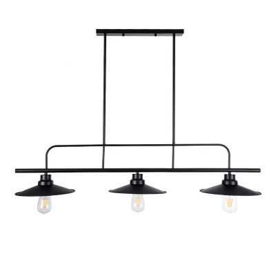 GloboStar® REGAL 01009 Vintage Industrial Φωτιστικό Οροφής Τρίφωτο Μαύρο Ράγα Μ113 x Π26 x Υ85cm Διακόσμηση - Φωτισμός - Χαλιά GloboStar® REGAL 01009 Vintage Industrial Φωτιστικό Οροφής Τρίφωτο Μαύρο Ράγα Μ113 x Π26 x Υ85cm Διακόσμηση - Φωτισμός - Χαλιά
