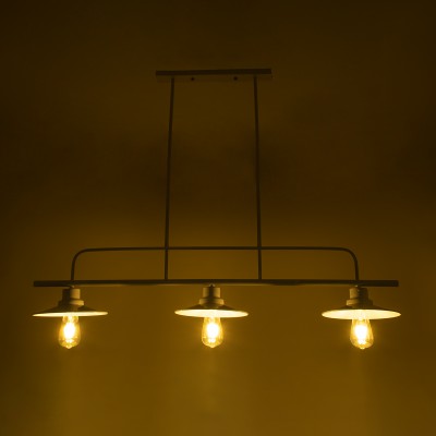 GLOBOSTAR® REGAL 01010 Vintage Φωτιστικό Οροφής με Ντουί 3 x E27 AC 220-240V IP20 - Λευκό - Μ110 x Π26 x Υ75cm GLOBOSTAR® REGAL 01010 Vintage Φωτιστικό Οροφής με Ντουί 3 x E27 AC 220-240V IP20 - Λευκό - Μ110 x Π26 x Υ75cm