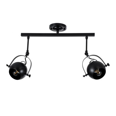 GLOBOSTAR® CANNES 01081 Μοντέρνο Φωτιστικό Οροφής με Ντουί 2 x E27 AC 220-240V IP20 - Μαύρο - Μ61 x Π12 x Υ48cm GLOBOSTAR® CANNES 01081 Μοντέρνο Φωτιστικό Οροφής με Ντουί 2 x E27 AC 220-240V IP20 - Μαύρο - Μ61 x Π12 x Υ48cm