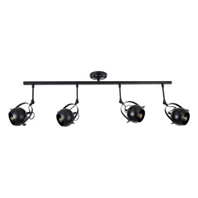 GLOBOSTAR® CANNES 01082 Μοντέρνο Φωτιστικό Οροφής με Ντουί 4 x E27 AC 220-240V IP20 - Μαύρο - Μ108 x Π12 x Υ48cm GLOBOSTAR® CANNES 01082 Μοντέρνο Φωτιστικό Οροφής με Ντουί 4 x E27 AC 220-240V IP20 - Μαύρο - Μ108 x Π12 x Υ48cm