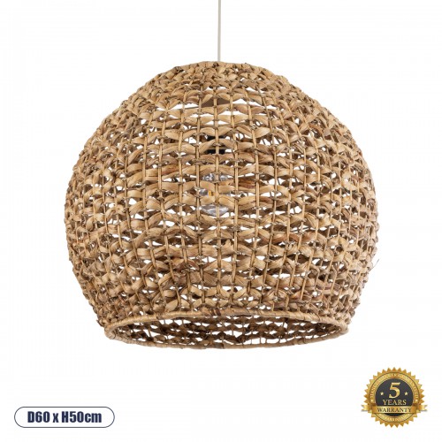 GloboStar® CLOVER 01851 Boho Κρεμαστό Φωτιστικό Οροφής Μονόφωτο 1 x E27 AC220-240V IP20 - Φ60 x Υ50cm - Καφέ Ξύλινο Μπαμπού Πλέγμα Καμπάνα - 5 Χρόνια Εγγύηση Διακόσμηση - Φως - Χαλιά GloboStar® CLOVER 01851 Boho Κρεμαστό Φωτιστικό Οροφής Μονόφωτο 1 x E27 AC220-240V IP20 - Φ60 x Υ50cm - Καφέ Ξύλινο Μπαμπού Πλέγμα Καμπάνα - 5 Χρόνια Εγγύηση Διακόσμηση - Φως - Χαλιά
