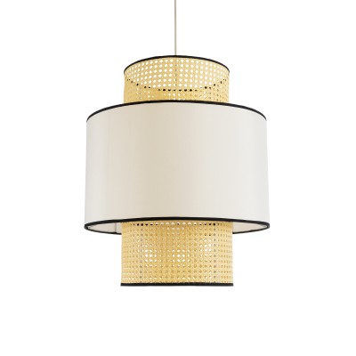 GLOBOSTAR® SAIGE 01917 Boho Κρεμαστό Φωτιστικό Οροφής με Ντουί 1 x E27 AC 220-240V IP20 - Μπεζ & Μαύρο - Μ50 x Π50 x Υ60cm GLOBOSTAR® SAIGE 01917 Boho Κρεμαστό Φωτιστικό Οροφής με Ντουί 1 x E27 AC 220-240V IP20 - Μπεζ & Μαύρο - Μ50 x Π50 x Υ60cm