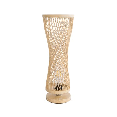 GloboStar® ROWAN 01994 Boho Επιτραπέζιο Φωτιστικό Μονόφωτο 1 x E27 AC220-240V IP20 - Φ17 x Υ42cm - Μπεζ Ξύλινο Μπαμπού Πλέγμα - 5 Χρόνια Εγγύηση Διακόσμηση - Φως - Χαλιά GloboStar® ROWAN 01994 Boho Επιτραπέζιο Φωτιστικό Μονόφωτο 1 x E27 AC220-240V IP20 - Φ17 x Υ42cm - Μπεζ Ξύλινο Μπαμπού Πλέγμα - 5 Χρόνια Εγγύηση Διακόσμηση - Φως - Χαλιά