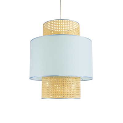 GLOBOSTAR® SAIGE 02045 Boho Κρεμαστό Φωτιστικό Οροφής με Ντουί 1 x E27 AC 220-240V IP20 - Γαλάζιο & Μπεζ - Μ50 x Π50 x Υ60cm GLOBOSTAR® SAIGE 02045 Boho Κρεμαστό Φωτιστικό Οροφής με Ντουί 1 x E27 AC 220-240V IP20 - Γαλάζιο & Μπεζ - Μ50 x Π50 x Υ60cm