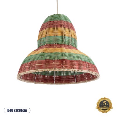 GLOBOSTAR® CABALLEROS 02057 Boho Κρεμαστό Φωτιστικό Οροφής με Ντουί 1 x E27 AC 220-240V IP20 - Πολύχρωμο - Μ40 x Π40 x Υ30cm GLOBOSTAR® CABALLEROS 02057 Boho Κρεμαστό Φωτιστικό Οροφής με Ντουί 1 x E27 AC 220-240V IP20 - Πολύχρωμο - Μ40 x Π40 x Υ30cm