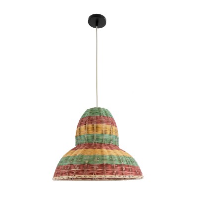 GloboStar® CABALLEROS 02057 Boho Επιτραπέζιο Φωτιστικό Μονόφωτο 1 x E27 AC220-240V IP20 - Φ40 x Υ30cm - Πράσινο με Κίτρινο και Μπεζ με Κόκκινο Ξύλινο Μπαμπού Πλέγμα Καμπάνα - 5 Χρόνια Εγγύηση Διακόσμηση - Φως - Χαλιά GloboStar® CABALLEROS 02057 Boho Επιτραπέζιο Φωτιστικό Μονόφωτο 1 x E27 AC220-240V IP20 - Φ40 x Υ30cm - Πράσινο με Κίτρινο και Μπεζ με Κόκκινο Ξύλινο Μπαμπού Πλέγμα Καμπάνα - 5 Χρόνια Εγγύηση Διακόσμηση - Φως - Χαλιά