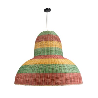 GloboStar® CABALLEROS 02059 Boho Κρεμαστό Φωτιστικό Οροφής Μονόφωτο 1 x E27 AC220-240V IP20 - Φ100 x Υ80cm - Πράσινο με Κίτρινο και Μπεζ με Κόκκινο Ξύλινο Μπαμπού Πλέγμα Καμπάνα - 5 Χρόνια Εγγύηση Διακόσμηση - Φως - Χαλιά GloboStar® CABALLEROS 02059 Boho Κρεμαστό Φωτιστικό Οροφής Μονόφωτο 1 x E27 AC220-240V IP20 - Φ100 x Υ80cm - Πράσινο με Κίτρινο και Μπεζ με Κόκκινο Ξύλινο Μπαμπού Πλέγμα Καμπάνα - 5 Χρόνια Εγγύηση Διακόσμηση - Φως - Χαλιά