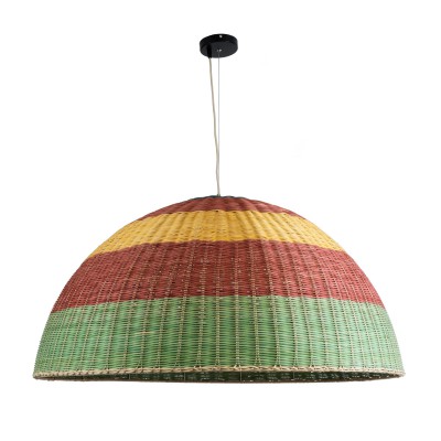 GloboStar® CABALLEROS 02062 Boho Κρεμαστό Φωτιστικό Οροφής Μονόφωτο 1 x E27 AC220-240V IP20 - Φ100 x Υ53cm - Πράσινο με Κίτρινο και Κόκκινο Ξύλινο Μπαμπού Πλέγμα Καμπάνα - 5 Χρόνια Εγγύηση Διακόσμηση - Φως - Χαλιά GloboStar® CABALLEROS 02062 Boho Κρεμαστό Φωτιστικό Οροφής Μονόφωτο 1 x E27 AC220-240V IP20 - Φ100 x Υ53cm - Πράσινο με Κίτρινο και Κόκκινο Ξύλινο Μπαμπού Πλέγμα Καμπάνα - 5 Χρόνια Εγγύηση Διακόσμηση - Φως - Χαλιά