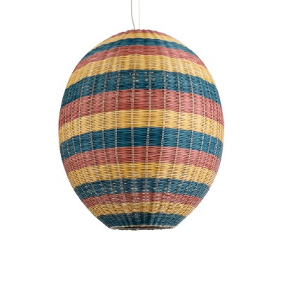 GLOBOSTAR® CABALLEROS 02066 Boho Κρεμαστό Φωτιστικό Οροφής με Ντουί 1 x E27 AC 220-240V IP20 - Πολύχρωμο - Μ70 x Π70 x Υ80cm
