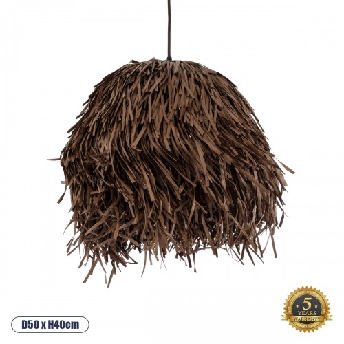 GloboStar® GUADELOUPE 02293 Boho Κρεμαστό Φωτιστικό Οροφής Μονόφωτο 1 x E27 AC220-240V IP20 - Φ40 x Υ35cm - Καφέ Φυσική Ράφια Νήμα Πλέγμα Καμπάνα - 5 Χρόνια Εγγύηση Διακόσμηση - Φως - Χαλιά GloboStar® GUADELOUPE 02293 Boho Κρεμαστό Φωτιστικό Οροφής Μονόφωτο 1 x E27 AC220-240V IP20 - Φ40 x Υ35cm - Καφέ Φυσική Ράφια Νήμα Πλέγμα Καμπάνα - 5 Χρόνια Εγγύηση Διακόσμηση - Φως - Χαλιά