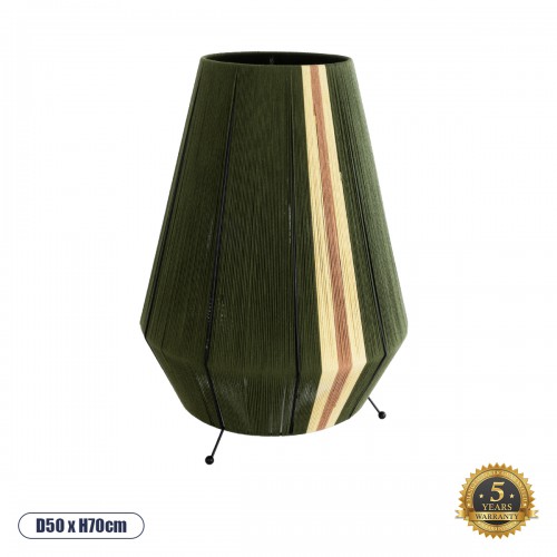 GloboStar® DAHAB 02332 Boho Επιτραπέζιο Φωτιστικό Μονόφωτο 1 x E27 AC220-240V IP20 - Φ50 x Υ70cm - Πράσινο με Μπεζ και Καφέ Λεπτό Νήμα Βαμβακερό Πλέγμα - 5 Χρόνια Εγγύηση Διακόσμηση - Φως - Χαλιά GloboStar® DAHAB 02332 Boho Επιτραπέζιο Φωτιστικό Μονόφωτο 1 x E27 AC220-240V IP20 - Φ50 x Υ70cm - Πράσινο με Μπεζ και Καφέ Λεπτό Νήμα Βαμβακερό Πλέγμα - 5 Χρόνια Εγγύηση Διακόσμηση - Φως - Χαλιά