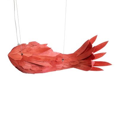 GLOBOSTAR® GOURAMI 02360 Μοντέρνο Κρεμαστό Φωτιστικό Οροφής με Ντουί 1 x E27 AC 220-240V IP20 - Κόκκινο - Μ70 x Π40 x Υ27cm GLOBOSTAR® GOURAMI 02360 Μοντέρνο Κρεμαστό Φωτιστικό Οροφής με Ντουί 1 x E27 AC 220-240V IP20 - Κόκκινο - Μ70 x Π40 x Υ27cm