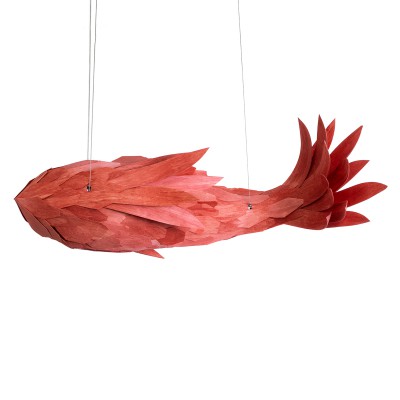 GLOBOSTAR® GOURAMI 02361 Μοντέρνο Κρεμαστό Φωτιστικό Οροφής με Ντουί 1 x E27 AC 220-240V IP20 - Κόκκινο - Μ100 x Π72 x Υ36cm GLOBOSTAR® GOURAMI 02361 Μοντέρνο Κρεμαστό Φωτιστικό Οροφής με Ντουί 1 x E27 AC 220-240V IP20 - Κόκκινο - Μ100 x Π72 x Υ36cm