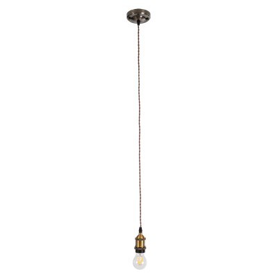 GLOBOSTAR® SUSPENS 115105 Vintage Κρεμαστό Φωτιστικό Οροφής με Ντουί 1 x E27 AC 220-240V IP20 - Χρυσό & Καφέ - Μ10 x Π10 x Y108.7cm GLOBOSTAR® SUSPENS 115105 Vintage Κρεμαστό Φωτιστικό Οροφής με Ντουί 1 x E27 AC 220-240V IP20 - Χρυσό & Καφέ - Μ10 x Π10 x Y108.7cm