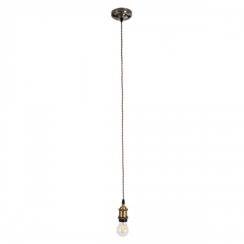 GLOBOSTAR® SUSPENS 115105 Vintage Κρεμαστό Φωτιστικό Οροφής με Ντουί 1 x E27 AC 220-240V IP20 - Χρυσό & Καφέ - Μ10 x Π10 x Y108.7cm GLOBOSTAR® SUSPENS 115105 Vintage Κρεμαστό Φωτιστικό Οροφής με Ντουί 1 x E27 AC 220-240V IP20 - Χρυσό & Καφέ - Μ10 x Π10 x Y108.7cm