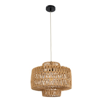 GloboStar® JENSON 00909 Vintage Κρεμαστό Φωτιστικό Οροφής Μονόφωτο 1 x E27 Πλέγμα με Ανοιχτό Καφέ Σχοινί Φ33 x Y35cm Διακόσμηση - Φωτισμός - Χαλιά GloboStar® JENSON 00909 Vintage Κρεμαστό Φωτιστικό Οροφής Μονόφωτο 1 x E27 Πλέγμα με Ανοιχτό Καφέ Σχοινί Φ33 x Y35cm Διακόσμηση - Φωτισμός - Χαλιά
