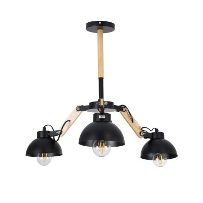 GLOBOSTAR® OLD SCHOOL 01093 Μοντέρνο Φωτιστικό Οροφής με Ντουί 3 x E27 AC 220-240V IP20 - Μαύρο & Μπεζ - Μ75 x Π75 x Υ35cm GLOBOSTAR® OLD SCHOOL 01093 Μοντέρνο Φωτιστικό Οροφής με Ντουί 3 x E27 AC 220-240V IP20 - Μαύρο & Μπεζ - Μ75 x Π75 x Υ35cm
