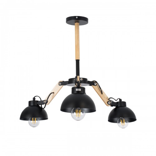 GLOBOSTAR® OLD SCHOOL 01093 Μοντέρνο Φωτιστικό Οροφής με Ντουί 3 x E27 AC 220-240V IP20 - Μαύρο & Μπεζ - Μ75 x Π75 x Υ35cm GLOBOSTAR® OLD SCHOOL 01093 Μοντέρνο Φωτιστικό Οροφής με Ντουί 3 x E27 AC 220-240V IP20 - Μαύρο & Μπεζ - Μ75 x Π75 x Υ35cm