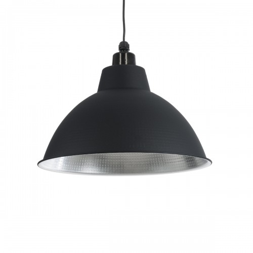 GloboStar® LOUVE 01176 Vintage Industrial Κρεμαστό Φωτιστικό Οροφής Μονόφωτο Μαύρο Μεταλλικό Καμπάνα Φ39 x Y32cm Διακόσμηση - Φωτισμός - Χαλιά