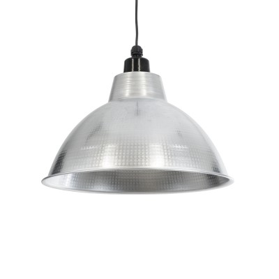 GLOBOSTAR® LOUVE 01178 Vintage Κρεμαστό Φωτιστικό Οροφής με Ντουί 1 x E27 AC 220-240V IP20 - Ασημί - Μ40 x Π40 x Υ30cm