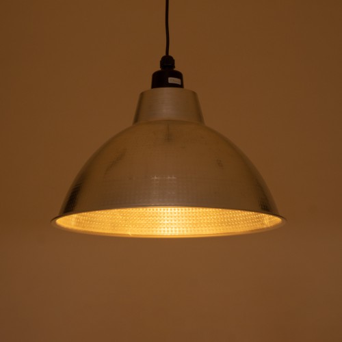 GloboStar® LOUVE 01178 Vintage Industrial Κρεμαστό Φωτιστικό Οροφής Μονόφωτο Ασημί Μεταλλικό Καμπάνα Φ39 x Y32cm Διακόσμηση - Φωτισμός - Χαλιά GloboStar® LOUVE 01178 Vintage Industrial Κρεμαστό Φωτιστικό Οροφής Μονόφωτο Ασημί Μεταλλικό Καμπάνα Φ39 x Y32cm Διακόσμηση - Φωτισμός - Χαλιά
