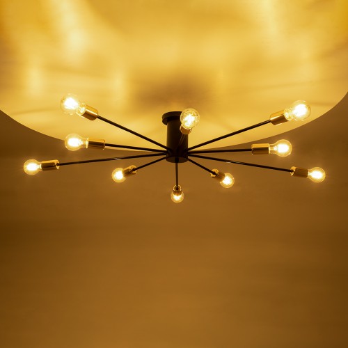 GloboStar® OLINDA 01244 Μοντέρνο Industrial Φωτιστικό Οροφής Πολύφωτο Μαύρο Μεταλλικό Φ95 x Y17cm Διακόσμηση - Φωτισμός - Χαλιά GloboStar® OLINDA 01244 Μοντέρνο Industrial Φωτιστικό Οροφής Πολύφωτο Μαύρο Μεταλλικό Φ95 x Y17cm Διακόσμηση - Φωτισμός - Χαλιά
