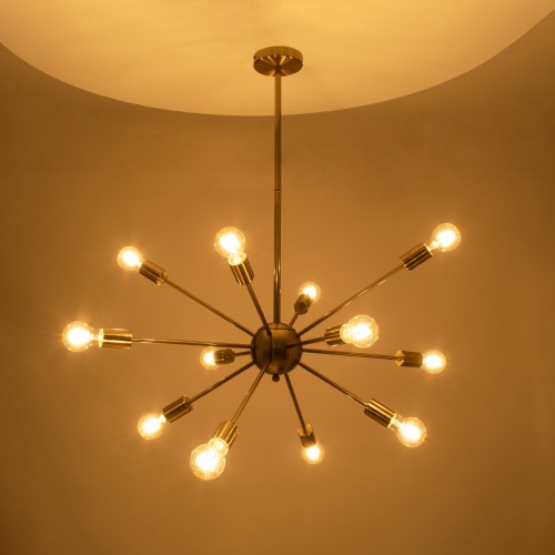 GloboStar® MILANO 01485 Μοντέρνο Industrial Φωτιστικό Οροφής Πολύφωτο 12 x E27 Χρυσό Μεταλλικό Φ80 x Y78cm Διακόσμηση - Φωτισμός - Χαλιά GloboStar® MILANO 01485 Μοντέρνο Industrial Φωτιστικό Οροφής Πολύφωτο 12 x E27 Χρυσό Μεταλλικό Φ80 x Y78cm Διακόσμηση - Φωτισμός - Χαλιά