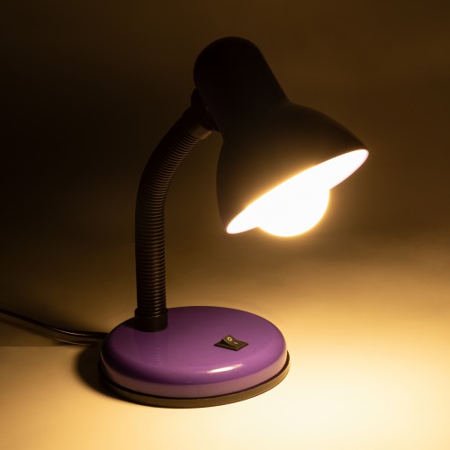 GLOBOSTAR® STUDENT 01537 Μοντέρνο Επιτραπέζιο Φωτιστικό Πορτατίφ με Ντουί 1 x E27 AC 220-240V IP20 - Μωβ - Μ12 x Π12 x Υ32cm GLOBOSTAR® STUDENT 01537 Μοντέρνο Επιτραπέζιο Φωτιστικό Πορτατίφ με Ντουί 1 x E27 AC 220-240V IP20 - Μωβ - Μ12 x Π12 x Υ32cm