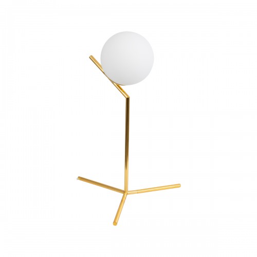 GloboStar® ELFIS GOLD 01551 Μοντέρνο Επιτραπέζιο Φωτιστικό Πορτατίφ Μονόφωτο Χρυσό Μεταλλικό με Λευκό Γυαλί Φ15 x Υ53cm Διακόσμηση - Φωτισμός - Χαλιά GloboStar® ELFIS GOLD 01551 Μοντέρνο Επιτραπέζιο Φωτιστικό Πορτατίφ Μονόφωτο Χρυσό Μεταλλικό με Λευκό Γυαλί Φ15 x Υ53cm Διακόσμηση - Φωτισμός - Χαλιά