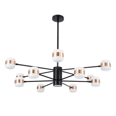 GLOBOSTAR® ORNATE 01553 Μοντέρνο Φωτιστικό Οροφής LED 104W 8320lm 360° AC 220-240V IP20 Φυσικό Λευκό 4500K - Lumileds SMD Chip - Μαύρο & Χάλκινο - Μ65 x Π65 x Υ70cm - 2 Χρόνια Εγγύηση GLOBOSTAR® ORNATE 01553 Μοντέρνο Φωτιστικό Οροφής LED 104W 8320lm 360° AC 220-240V IP20 Φυσικό Λευκό 4500K - Lumileds SMD Chip - Μαύρο & Χάλκινο - Μ65 x Π65 x Υ70cm - 2 Χρόνια Εγγύηση