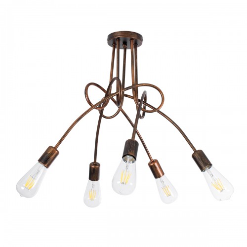 GloboStar® QUARZO 01564 Μοντέρνο Industrial Φωτιστικό Οροφής Πολύφωτο Καφέ Σκουριά Μεταλλικό Φ76 x Y38cm Διακόσμηση - Φωτισμός - Χαλιά GloboStar® QUARZO 01564 Μοντέρνο Industrial Φωτιστικό Οροφής Πολύφωτο Καφέ Σκουριά Μεταλλικό Φ76 x Y38cm Διακόσμηση - Φωτισμός - Χαλιά