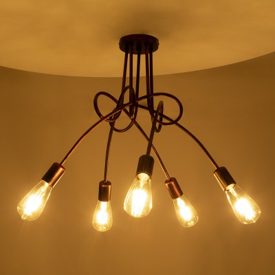 GloboStar® QUARZO 01564 Μοντέρνο Industrial Φωτιστικό Οροφής Πολύφωτο Καφέ Σκουριά Μεταλλικό Φ76 x Y38cm Διακόσμηση - Φωτισμός - Χαλιά GloboStar® QUARZO 01564 Μοντέρνο Industrial Φωτιστικό Οροφής Πολύφωτο Καφέ Σκουριά Μεταλλικό Φ76 x Y38cm Διακόσμηση - Φωτισμός - Χαλιά