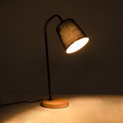 GloboStar® BARNABY 01573 Μοντέρνο Επιτραπέζιο Φωτιστικό Πορτατίφ Μονόφωτο 1 x E27 IP20 Μαύρο Μέταλλο, Μπεζ Ξύλο με Μαύρο Ύφασμα - Μ15 x Π33 x Υ48cm GloboStar® BARNABY 01573 Μοντέρνο Επιτραπέζιο Φωτιστικό Πορτατίφ Μονόφωτο 1 x E27 IP20 Μαύρο Μέταλλο, Μπεζ Ξύλο με Μαύρο Ύφασμα - Μ15 x Π33 x Υ48cm