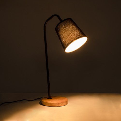 GloboStar® BARNABY 01573 Μοντέρνο Επιτραπέζιο Φωτιστικό Πορτατίφ Μονόφωτο 1 x E27 IP20 Μαύρο Μέταλλο, Μπεζ Ξύλο με Μαύρο Ύφασμα - Μ15 x Π33 x Υ48cm GloboStar® BARNABY 01573 Μοντέρνο Επιτραπέζιο Φωτιστικό Πορτατίφ Μονόφωτο 1 x E27 IP20 Μαύρο Μέταλλο, Μπεζ Ξύλο με Μαύρο Ύφασμα - Μ15 x Π33 x Υ48cm