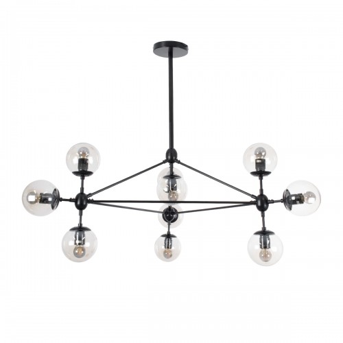 GloboStar® SENTINEL 01636 Μοντέρνο Industrial Κρεμαστό Φωτιστικό Οροφής Πολύφωτο 10 x E27 Μαύρο Μεταλλικό Πολυέλαιος με Μελί Γυαλί Φ110 x Υ82cm Διακόσμηση - Φωτισμός - Χαλιά