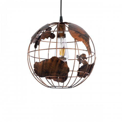 GloboStar® EARTH 01662 Vintage Industrial Κρεμαστό Φωτιστικό Οροφής Μονόφωτο 1 x E27 AC220-240V IP20 - Φ30 x Υ30cm - Καφέ Σκουριά Μεταλλικό Πλέγμα - 5 Χρόνια Εγγύηση Διακόσμηση - Φως - Χαλιά GloboStar® EARTH 01662 Vintage Industrial Κρεμαστό Φωτιστικό Οροφής Μονόφωτο 1 x E27 AC220-240V IP20 - Φ30 x Υ30cm - Καφέ Σκουριά Μεταλλικό Πλέγμα - 5 Χρόνια Εγγύηση Διακόσμηση - Φως - Χαλιά