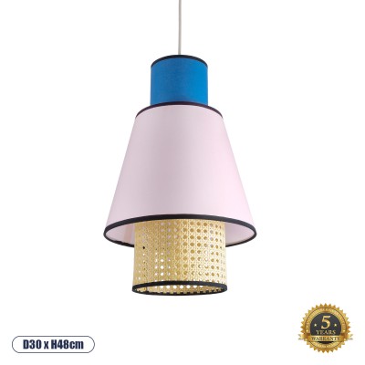 GLOBOSTAR® SAIGE 01921 Boho Κρεμαστό Φωτιστικό Οροφής με Ντουί 1 x E27 AC 220-240V IP20 - Πολύχρωμο - Μ30 x Π30 x Υ48cm GLOBOSTAR® SAIGE 01921 Boho Κρεμαστό Φωτιστικό Οροφής με Ντουί 1 x E27 AC 220-240V IP20 - Πολύχρωμο - Μ30 x Π30 x Υ48cm