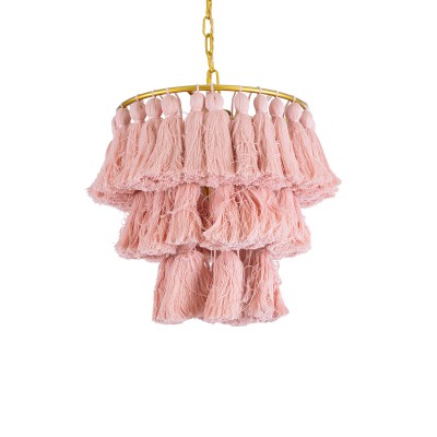 GLOBOSTAR® MISSOULA 02086 Boho Κρεμαστό Φωτιστικό Οροφής με Ντουί 1 x E27 AC 220-240V IP20 - Ροζ & Χρυσό - Μ30 x Π30 x Υ40cm GLOBOSTAR® MISSOULA 02086 Boho Κρεμαστό Φωτιστικό Οροφής με Ντουί 1 x E27 AC 220-240V IP20 - Ροζ & Χρυσό - Μ30 x Π30 x Υ40cm