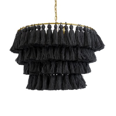 GLOBOSTAR® MISSOULA 02091 Boho Κρεμαστό Φωτιστικό Οροφής με Ντουί 1 x E27 AC 220-240V IP20 - Μαύρο & Χρυσό - Μ60 x Π60 x Υ40cm GLOBOSTAR® MISSOULA 02091 Boho Κρεμαστό Φωτιστικό Οροφής με Ντουί 1 x E27 AC 220-240V IP20 - Μαύρο & Χρυσό - Μ60 x Π60 x Υ40cm