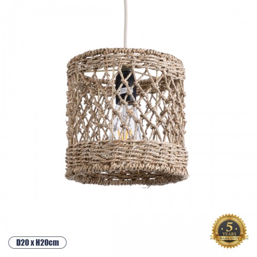 GloboStar® NIMBLIN 02120 Boho Κρεμαστό Φωτιστικό Οροφής Μονόφωτο 1 x E27 AC220-240V IP20 - Φ20 x Υ20cm - Μπεζ Seagrass - Φύκι Πλέγμα - 5 Χρόνια Εγγύηση Διακόσμηση - Φως - Χαλιά GloboStar® NIMBLIN 02120 Boho Κρεμαστό Φωτιστικό Οροφής Μονόφωτο 1 x E27 AC220-240V IP20 - Φ20 x Υ20cm - Μπεζ Seagrass - Φύκι Πλέγμα - 5 Χρόνια Εγγύηση Διακόσμηση - Φως - Χαλιά