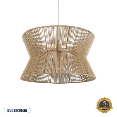 GLOBOSTAR® BISBEE 02204 Boho Κρεμαστό Φωτιστικό Οροφής με Ντουί 1 x E27 AC 220-240V IP20 - Μπεζ - Μ50 x Π50 x Υ28cm GLOBOSTAR® BISBEE 02204 Boho Κρεμαστό Φωτιστικό Οροφής με Ντουί 1 x E27 AC 220-240V IP20 - Μπεζ - Μ50 x Π50 x Υ28cm