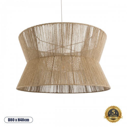 GloboStar® BISBEE 02205 Boho Κρεμαστό Φωτιστικό Οροφής Μονόφωτο 1 x E27 AC220-240V IP20 - Φ80 x Υ48cm - Μπεζ Λεπτό Σχοινί Τριχιά Πλέγμα - 5 Χρόνια Εγγύηση Διακόσμηση - Φως - Χαλιά GloboStar® BISBEE 02205 Boho Κρεμαστό Φωτιστικό Οροφής Μονόφωτο 1 x E27 AC220-240V IP20 - Φ80 x Υ48cm - Μπεζ Λεπτό Σχοινί Τριχιά Πλέγμα - 5 Χρόνια Εγγύηση Διακόσμηση - Φως - Χαλιά