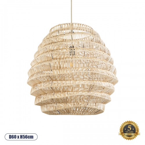GloboStar® OREGON 02206 Boho Κρεμαστό Φωτιστικό Οροφής Μονόφωτο 1 x E27 AC220-240V IP20 - Φ60 x Υ56cm - Μπεζ Μπαμπού Πλέγμα - 5 Χρόνια Εγγύηση Διακόσμηση - Φως - Χαλιά GloboStar® OREGON 02206 Boho Κρεμαστό Φωτιστικό Οροφής Μονόφωτο 1 x E27 AC220-240V IP20 - Φ60 x Υ56cm - Μπεζ Μπαμπού Πλέγμα - 5 Χρόνια Εγγύηση Διακόσμηση - Φως - Χαλιά