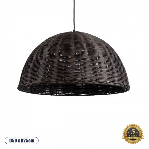 GloboStar® MONTANA 02381 Boho Κρεμαστό Φωτιστικό Οροφής Μονόφωτο 1 x E27 AC220-240V IP20 - Φ50 x Υ25cm - Σκούρο Καφέ Μπαμπού Πλέγμα Καμπάνα - 5 Χρόνια Εγγύηση Διακόσμηση - Φως - Χαλιά GloboStar® MONTANA 02381 Boho Κρεμαστό Φωτιστικό Οροφής Μονόφωτο 1 x E27 AC220-240V IP20 - Φ50 x Υ25cm - Σκούρο Καφέ Μπαμπού Πλέγμα Καμπάνα - 5 Χρόνια Εγγύηση Διακόσμηση - Φως - Χαλιά