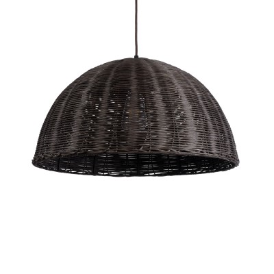 GLOBOSTAR® MONTANA 02381 Boho Κρεμαστό Φωτιστικό Οροφής με Ντουί 1 x E27 AC 220-240V IP20 - Καφέ - Μ50 x Π50 x Υ25cm