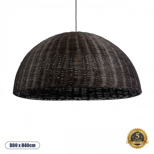 GloboStar® MONTANA 02382 Boho Κρεμαστό Φωτιστικό Οροφής Μονόφωτο 1 x E27 AC220-240V IP20 - Φ80 x Υ40cm - Σκούρο Καφέ Μπαμπού Πλέγμα Καμπάνα - 5 Χρόνια Εγγύηση Διακόσμηση - Φως - Χαλιά GloboStar® MONTANA 02382 Boho Κρεμαστό Φωτιστικό Οροφής Μονόφωτο 1 x E27 AC220-240V IP20 - Φ80 x Υ40cm - Σκούρο Καφέ Μπαμπού Πλέγμα Καμπάνα - 5 Χρόνια Εγγύηση Διακόσμηση - Φως - Χαλιά