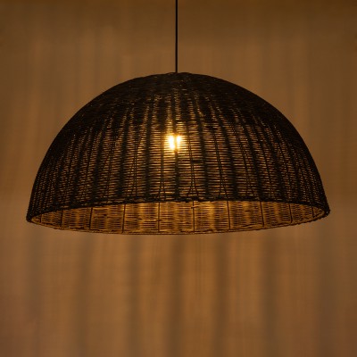 GloboStar® MONTANA 02384 Boho Κρεμαστό Φωτιστικό Οροφής Μονόφωτο 1 x E27 AC220-240V IP20 - Φ80 x Υ40cm - Μαύρο Μπαμπού Πλέγμα Καμπάνα - 5 Χρόνια Εγγύηση Διακόσμηση - Φως - Χαλιά GloboStar® MONTANA 02384 Boho Κρεμαστό Φωτιστικό Οροφής Μονόφωτο 1 x E27 AC220-240V IP20 - Φ80 x Υ40cm - Μαύρο Μπαμπού Πλέγμα Καμπάνα - 5 Χρόνια Εγγύηση Διακόσμηση - Φως - Χαλιά