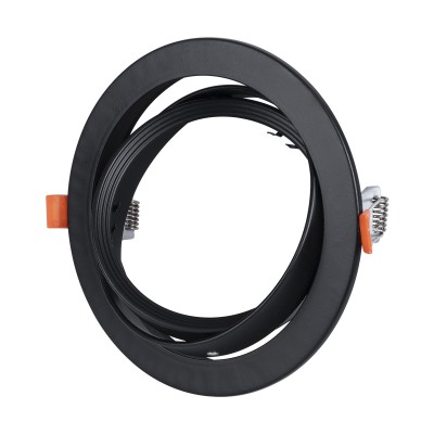 GloboStar® VITA 77851 Χωνευτό Κινούμενο Στρογγυλό Σποτ Οροφής για Λάμπα AR111 - IP20 - Χυτό Αλουμίνιο - Φ17 x Υ4.5cm - Μαύρο - 5 Χρόνια Εγγύηση Διακόσμηση - Φως - Χαλιά